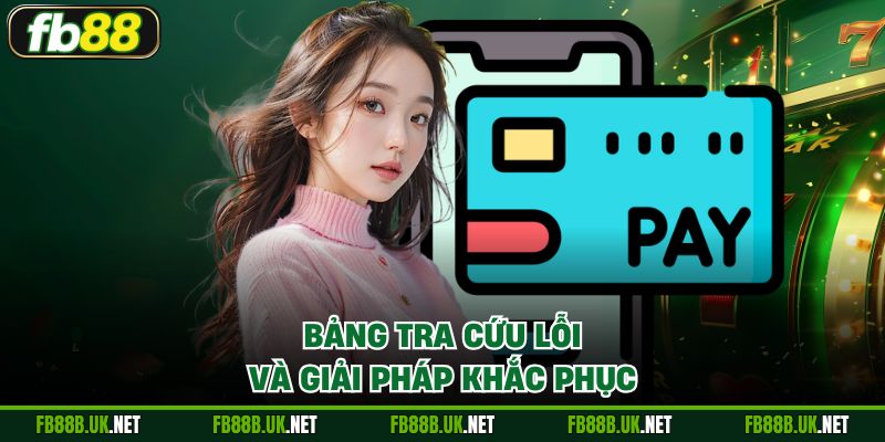 Bảng tra cứu lỗi và giải pháp khắc phục