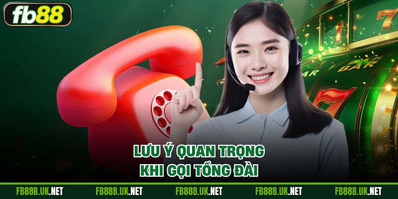 Lưu ý quan trọng khi gọi tổng đài