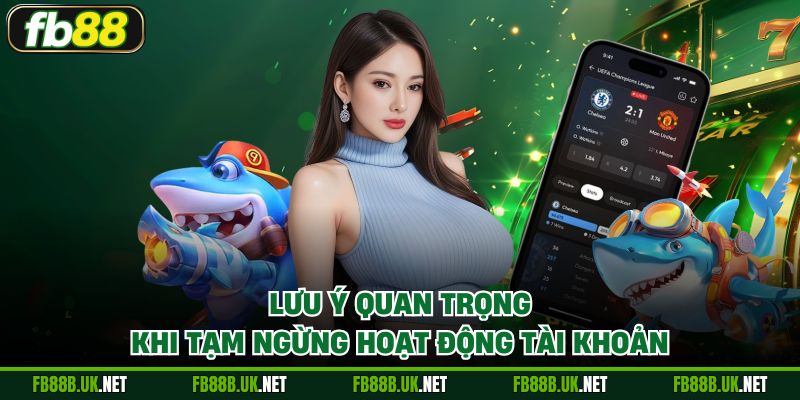 Lưu ý quan trọng khi tạm ngừng hoạt động tài khoản