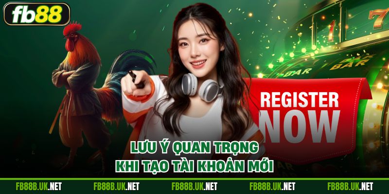 Lưu ý quan trọng khi tạo tài khoản mới