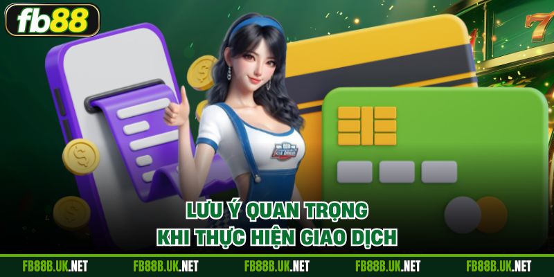 Lưu ý quan trọng khi thực hiện giao dịch